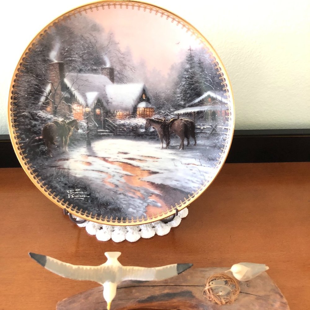 THOMAS KINKADE "A CHRISTMAS WELCOME GATHER AT OUR HOME1997 PLATE & CERT.IFICATE - Picture 4 of 16